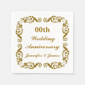Personlig Bröllop-årsdag Pappersservett