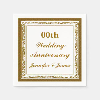Personlig Bröllop-årsdag Pappersservett