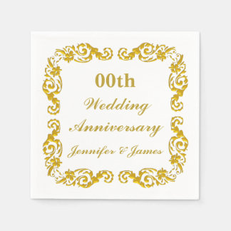 Personlig Bröllop-årsdag Pappersservett