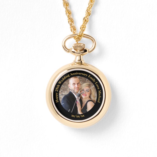 Personlig Bröllop-årsdagen PHOTO-Anpassningsbarna Armbandsur (Framsida)