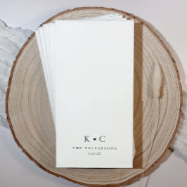 Personlig Bröllop Bathroom Napkins for Restroom Pappersservett