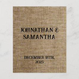 Personlig bröllop, berggrund mönster flygblad