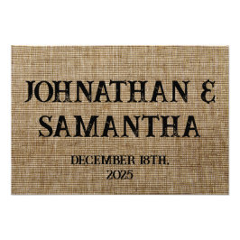 Personlig bröllop, berggrund mönster fototryck