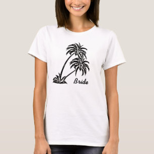 Personlig Bröllop Bride's Gift Handflatan Träd T-shirt