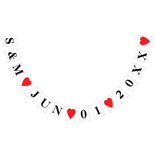 PERSONLIG BRÖLLOP DATE AND BRIDE+GROOM INITIALER VIMPLAR (Alla)