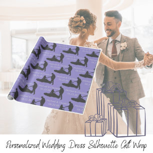 Personlig Bröllop Dress Silhouette Presentpapper