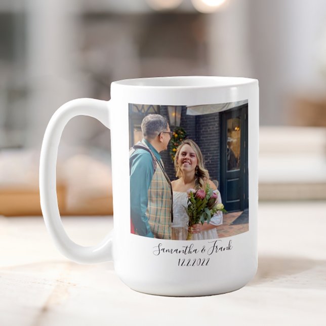 Personlig Bröllop Förlovning Photo Kaffemugg (Personalized Wedding Photo Coffee Mug)