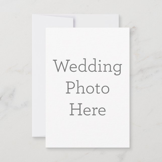 8,9 x 12,7 cm Platt Save The Date-kort (Framsida)