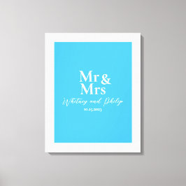 Personlig Bröllop ger Cayman Blue Canvastryck