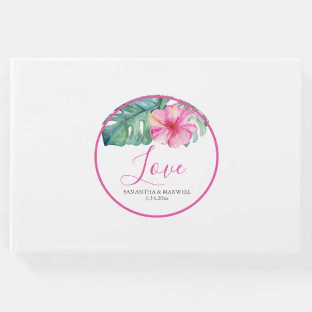 Personlig Bröllop Guest Bok Blommigt (Framsida)