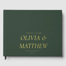 Personlig Bröllop Guestbook med Foil