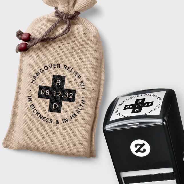 Personlig Bröllop Hangover Relief Kit Självfärgande Stämpel (Skapare uppladdad)
