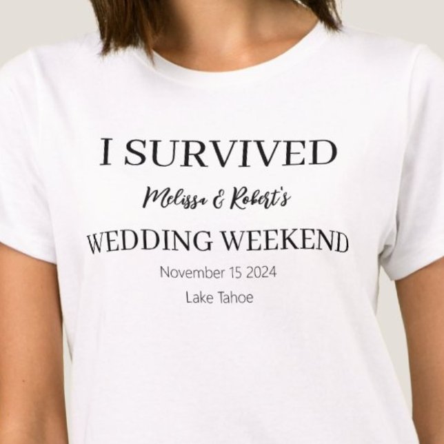 Personlig Bröllop Helg T Shirt (Personalized Wedding Weekend T-Shirt)