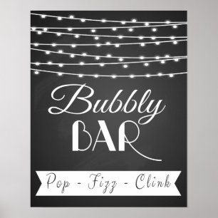 Personlig bröllop-krittryck "Bubly Pub" Poster
