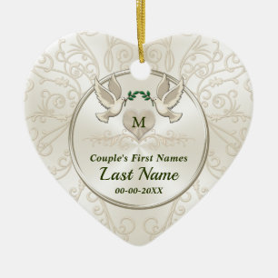 Personlig Bröllop, Love birds Ornament
