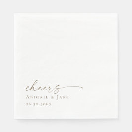 Personlig Bröllop Luncheon Napkins Pappersservett