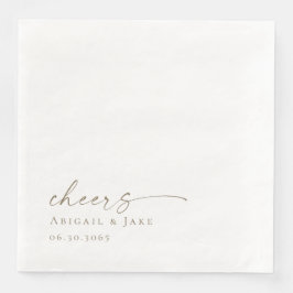 Personlig Bröllop Middagskycklingar Pappersservett