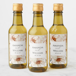 Personlig Bröllop Mini Vin Flaska-etikett Vinetikett