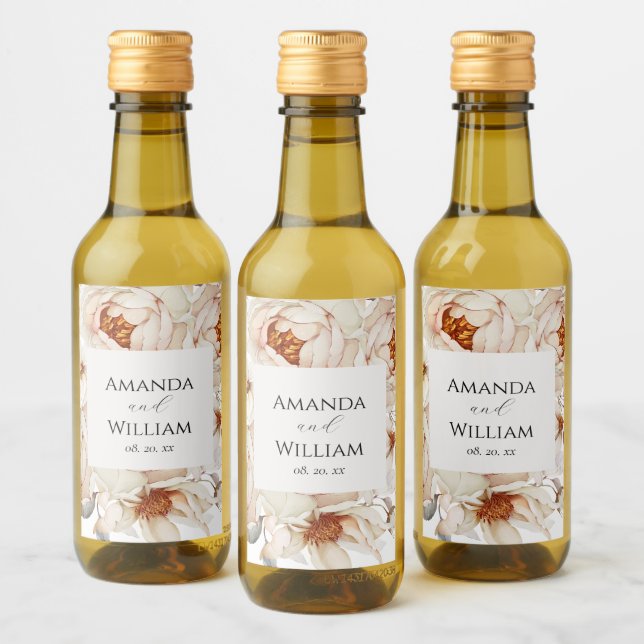 Personlig Bröllop Mini Vin Flaska-etikett Vinetikett (Flaskor)