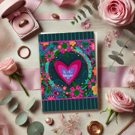 Personlig Bröllop Modern Heart Rand Kort