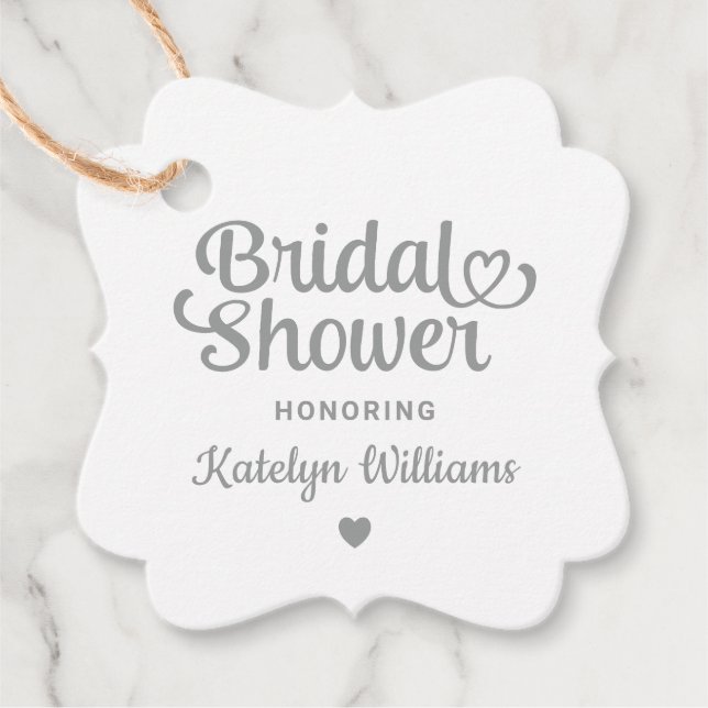 Personlig Bröllop Möhippan Silver Gåvor Etiketter (Framsida)