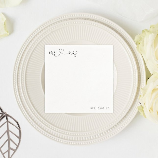 Personlig Bröllop Napkin Pappersservett (Skapare uppladdad)