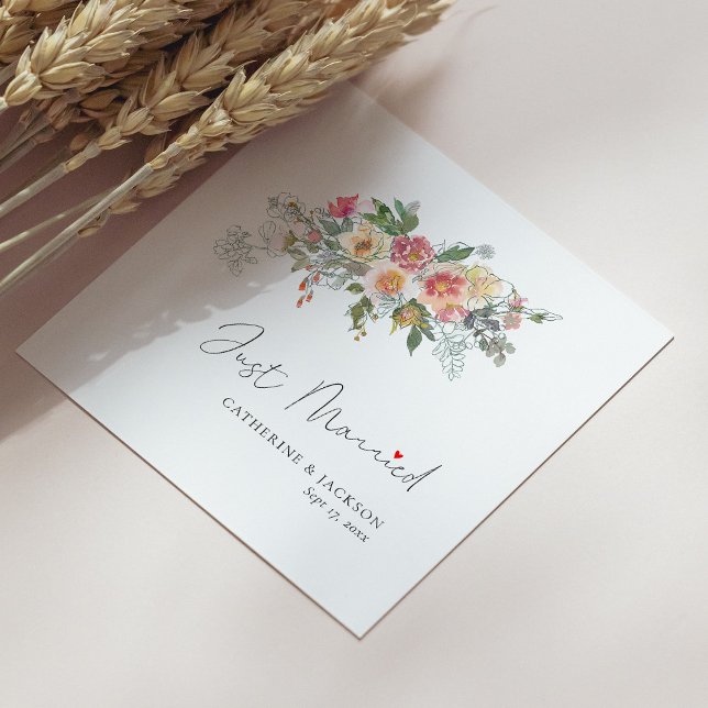 Personlig Bröllop Napkins - Ny gifta Pappersservett (Personalized Wedding Napkins - Just Married)