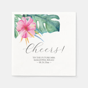 Personlig Bröllop Napkins Rosa Flowers Pappersservett