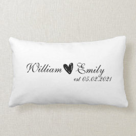 Personlig Bröllop Newlyed Gift Lumbarkudde