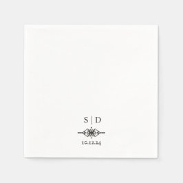 Personlig Bröllop-parets unika monogram Pappersservett