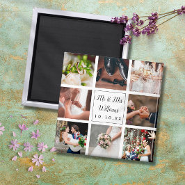 Personlig Bröllop Photo Collage Magnet