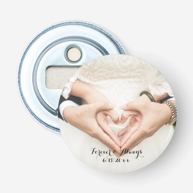 Personlig Bröllop Photo Forever & Alltid Flasköppnare (Framsidan)