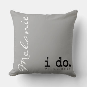 Personlig Bröllop Pillow. Jag också. Kudde