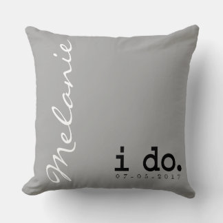 Personlig Bröllop Pillow. Jag också. Kudde