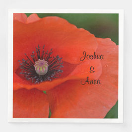 Personlig Bröllop Poppy Pappersservett