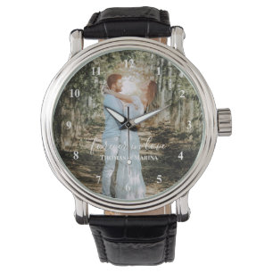 Personlig Bröllop Porträtt Modern calligrafi Armbandsur