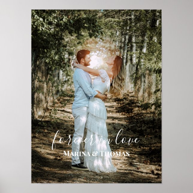 Personlig Bröllop Porträtt Modern calligrafi Poster (Framsidan)
