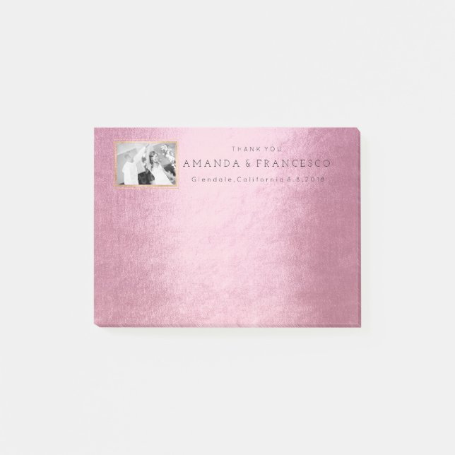 Personlig Bröllop Tack Gift-förmån Post-it Block (Framsida)