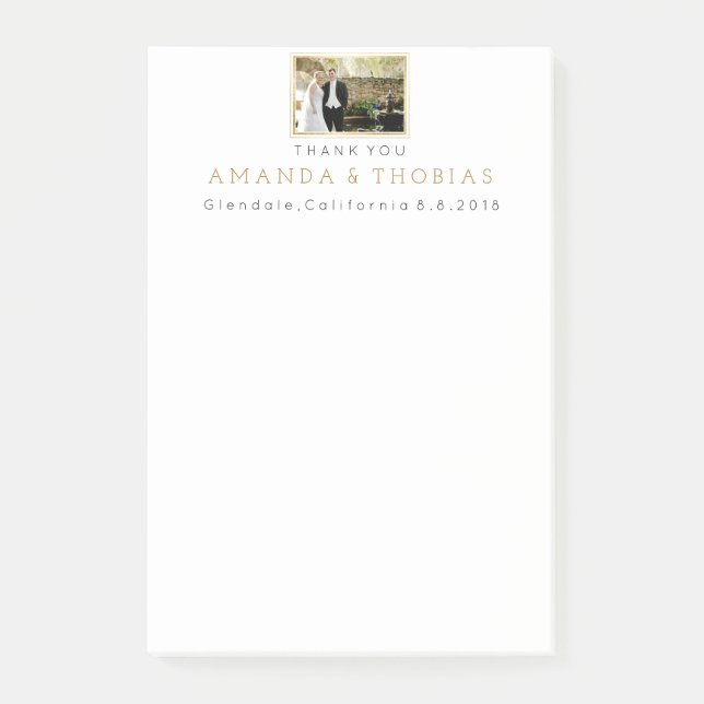 Personlig Bröllop Tack Gift-förmån Post-it Block (Framsida)