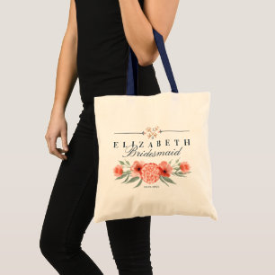 Personlig Bröllop Tote - Botaniker och Blommigt Tygkasse