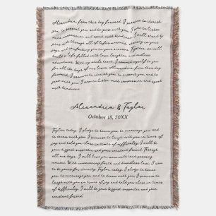 Personlig Bröllop Vows-årsdag Gift Blanket Filt