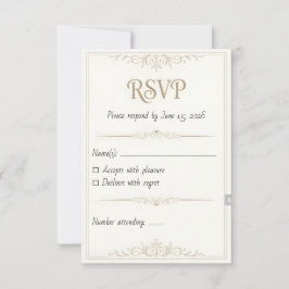 Personlig bröllops-RSVP-kort – 3,5x5 utskrivbar OSA Kort