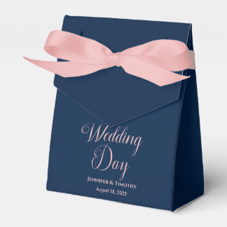 Personlig Bröllopsdag Elegant blå favoriter Presentaskar