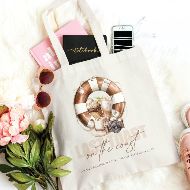 Personlig bröllopsdusche för brud vid stranden tygkasse (Skapare uppladdad)