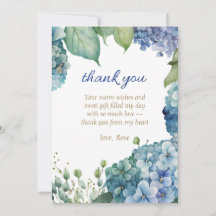 Personlig Bröllopsfest Blå Hortensia