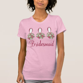 Personlig Bröllopsfest Bouquet Bridesmaid Tee Shirt