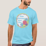 Personlig Bröllopsfest Cake Tee<br><div class="desc">Skjortan är försedd med en originalillustration av en rundkaka som dekorerats med vit isbildning och pastellskjorta färgader som frostar ro. Anpassa helt enkelt din namn och händelseinformation. Perfekt för födelsedag,  bröllop eller jubileumsprogram!</div>