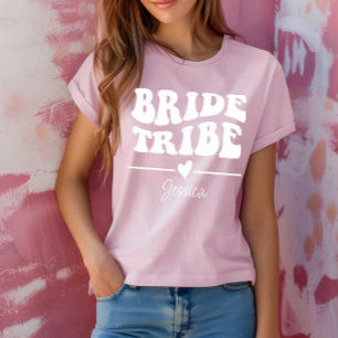 Personlig Bröllopsfest för Bruden Brudstam T Shirt