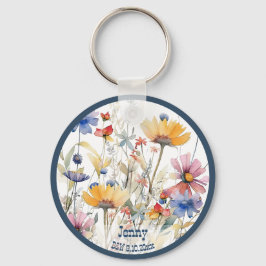 Personlig Bröllopsfest Gift Fall Wildblommor Nyckelring