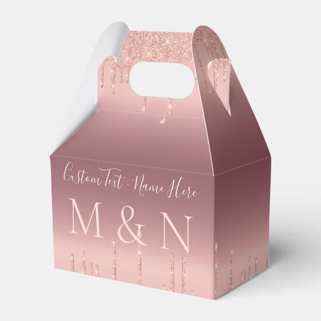 Personlig Bröllopsförmånslådan Ro Guld  Presentaskar (Baksidan Sidan)